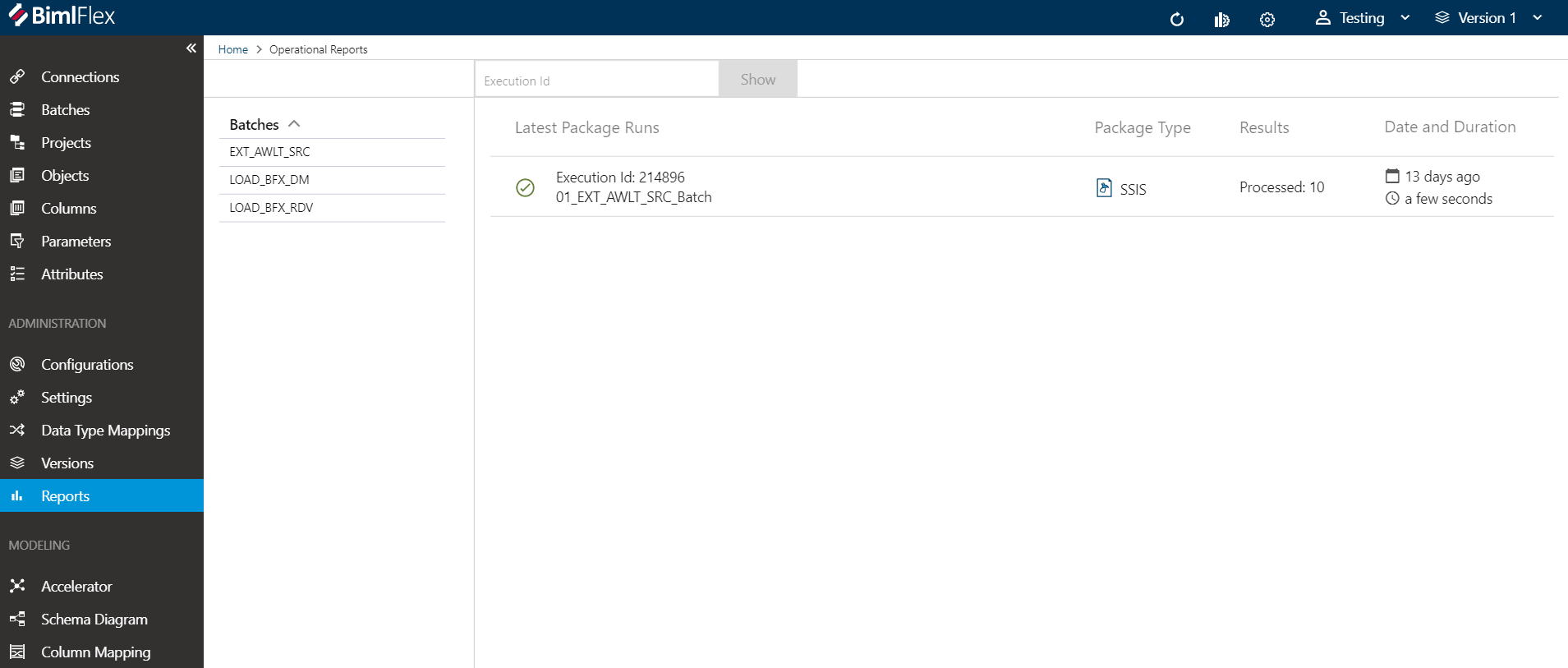 Operational Reports Level 1 Operational Reports Level 1 -center